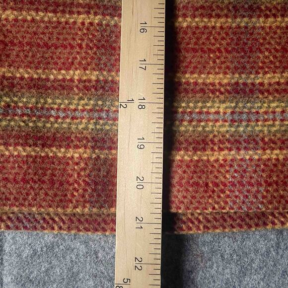 NWT Talbots Womens Lined A-Line Pencil Skirt Red Green Stripe Wool Blend Size 10 - Picture 6 of 6